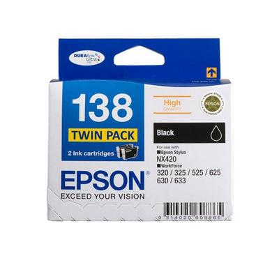[T138194] T138194 EPSON T138192 HIGH CAPACITY BLACK INK TWIN PACK