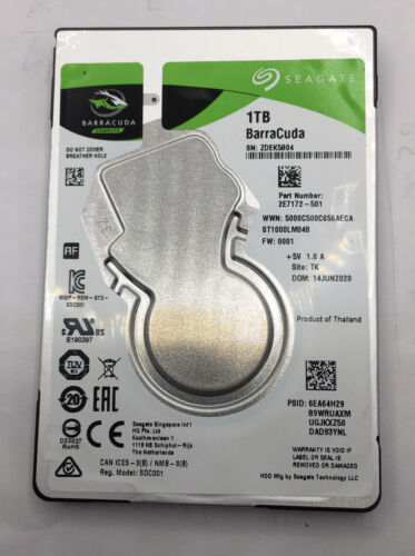 [ST1000LM048] ST1000LM048 BarraCuda NB HDD 2.5" 1TB SATA 5400RPM 128MB CACHE 2YRS (7mm height)