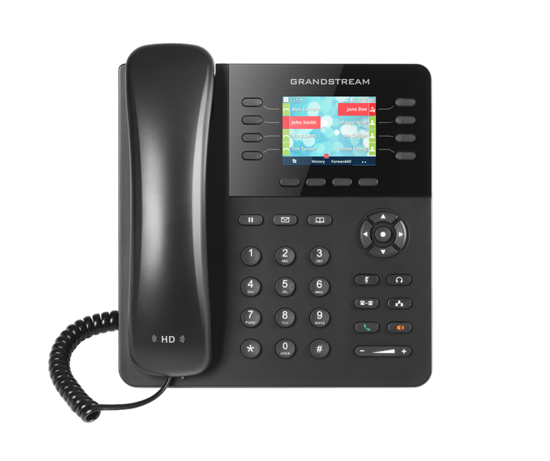 6947273701965 Grandstream GXP2135 8 Line IP Phone, 4 SIP Accounts, 320x240 Colour LCD Screen, HD Audio, Built-In Bluetooth, Powerable Via POE