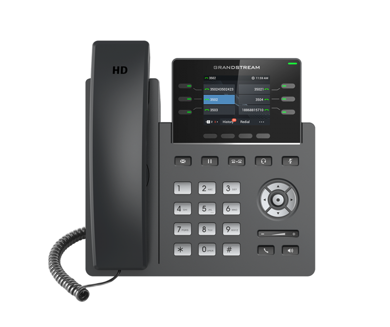 [6947273702832] 6947273702832 *LS* Grandstream GRP2613 6 Line IP Phone, 3 SIP Accounts, 320x240 Colour Screen, HD Audio, Powerable Via POE *LAST STOCK*