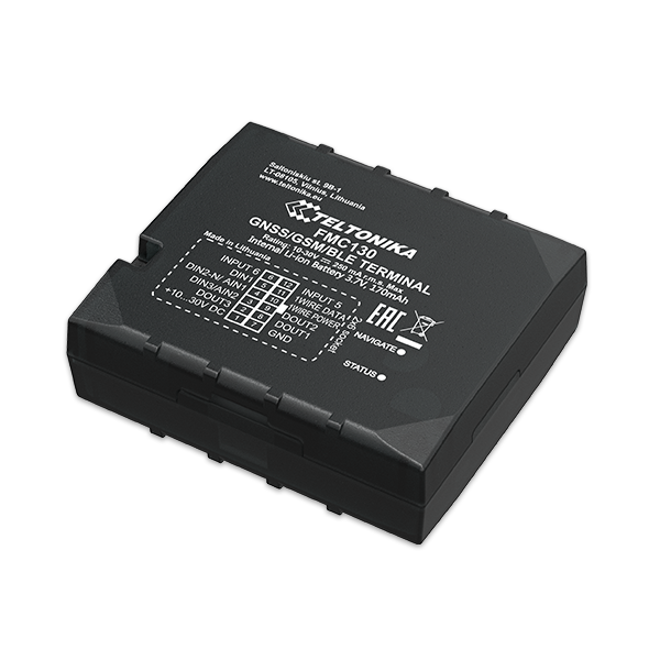[4779027312514] 4779027312514 Teltonika Hard Wired Fleet Management System - High Gain GNSS and IoT/GSM Antennas, Internal Backup Battery