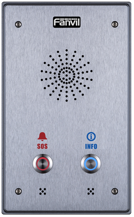 [IPF-I12D2] IPF-I12D2 Fanvil I12D 2 Outdoor Audio Intercom, 2 SIP Lines, 2 Button, 2 SIP Lines, PoE, Full-duplex speakerphone, AIO: door access, intercom and paging service