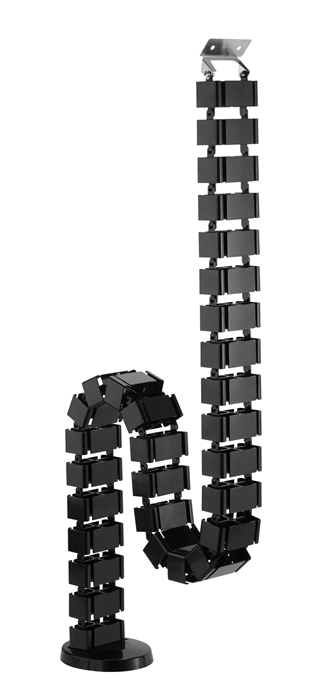 [6956745166232] 6956745166232 Brateck Quad Entry Vertebrae Cable Management Spine Material.Steel,ABS Dimensions 1300x67x35mm -- Black (LS)