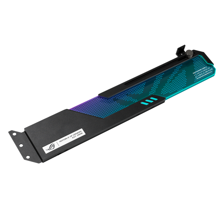[4711081582809] 4711081582809 ASUS ROG-WINGWALL-HOLDER Graphics Card Holder Supports All ATX Size Chassis, Eliminate Sag, Tough Aluminium Alloy, Swappable Acrylic Plate, Aura Sync
