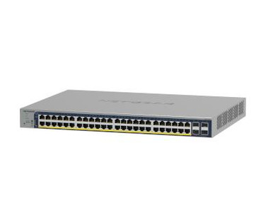 NETGEAR 52-Port PoE Gigabit Ethernet Smart Switch (GS752TP) - Managed with 48 x PoE+ @ 380W, 4 x 1G SFP, Desktop/Rackmount, and ProSAFE Lifetime Prote