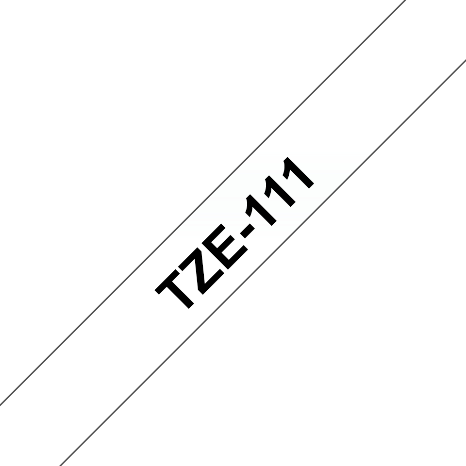 [4977766680783] 4977766680783 Brother TZE-111 6MM BLACK ON CLEAR TZ TAPE