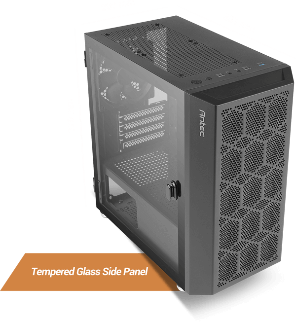 NX200M RGB Mini Tower Micro ATX Case TG Black NX200M-RGB
