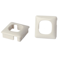 OE Elsafe | Workstation Data Bezel -  25.4sq Cutout to suit AU/ NZ | White