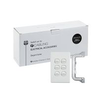 Elegant Wall Switch 6 Gang 250V 16A - Vertical - 10 Pack with 10 FREE C-Clips