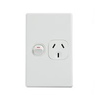 Elegant Single Power Point 250V 10A - Vertical