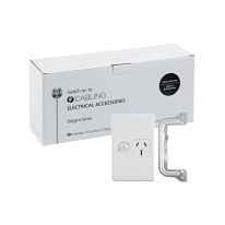 Elegant Single Power Point 250V 15A - Vertical - 10 Pack with 10 FREE C-Clips