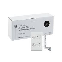 Elegant Double Power Point 250V 10A - Vertical - 10 Pack with 10 FREE C-Clips