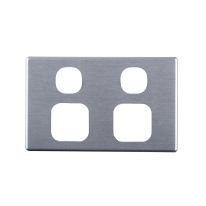 Elegant Double power point Aluminium Plate - Silver Matte