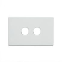Classic 2 Gang Switch Cover - White