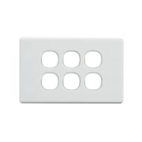 Classic 6 Gang Switch Cover - White