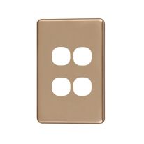 Classic 4 Gang Switch Cover - Gold