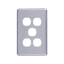 Classic 5 Gang Switch Cover  - Silver