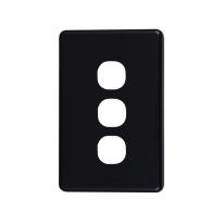 Classic 3 Gang Switch Cover  - Black