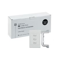Ultima 3 Gang Switch 250V 16AX - Vertical - 10 Pack with 10 FREE C-Clips