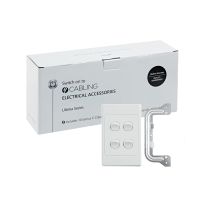 Ultima 4 Gang Switch 250V 16AX - Vertical - 10 Pack with 10 FREE C-Clips