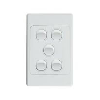 Ultima 5 Gang Switch 250V 16AX - Vertical
