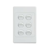 Ultima 6 Gang Switch 250V 16AX - Vertical