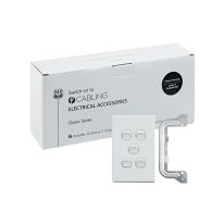Classic 5 Gang Switch 250V 16AX - Vertical - 10 Pack with 10 FREE C-Clips