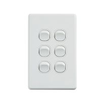 Classic 6 Gang Switch 250V 16AX - Vertical