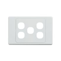 Ultima 5 Gang Switch Cover - White
