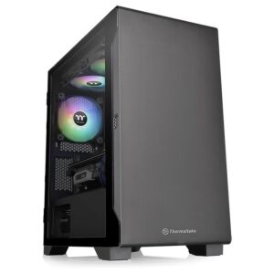 Thermaltake CA-1Q9-00S1WN-00 S100 Black Edition Tempered Glass Micro ATX Case