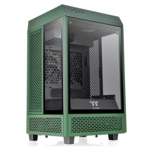 Thermaltake CA-1R3-00SCWN-00 The Tower 100 Tempered Glass Mini ITX Tower Racing Green Edition