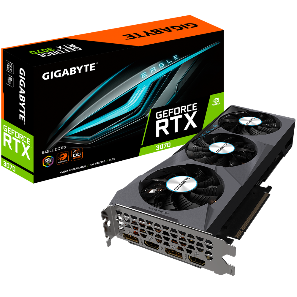 GeForce RTX 3070 EAGLE OC 8G LHR Video Card GV-N3070EAGLE OC-8GD 2.0