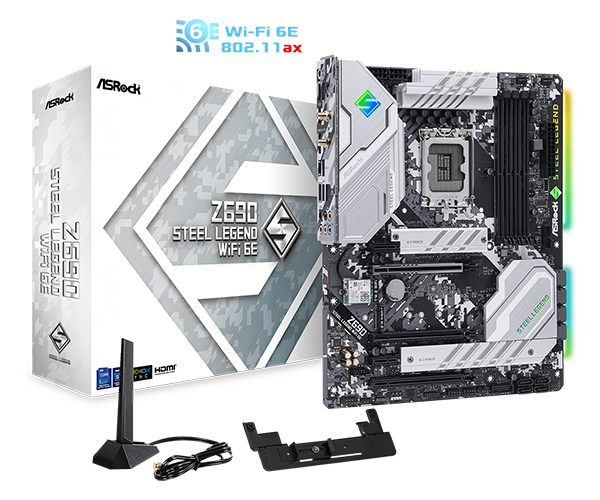 Z690 Steel Legend WiFi 6E ​ATX LGA1700 Motherboard