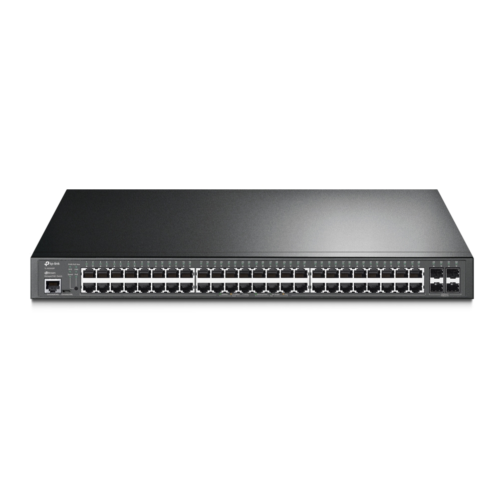 TP-Link SG3452P JetStream 52-Port Gigabit L2+ Managed Switch with 48-Port PoE+, 384W PoE Budget, Integrated into Omada SDN