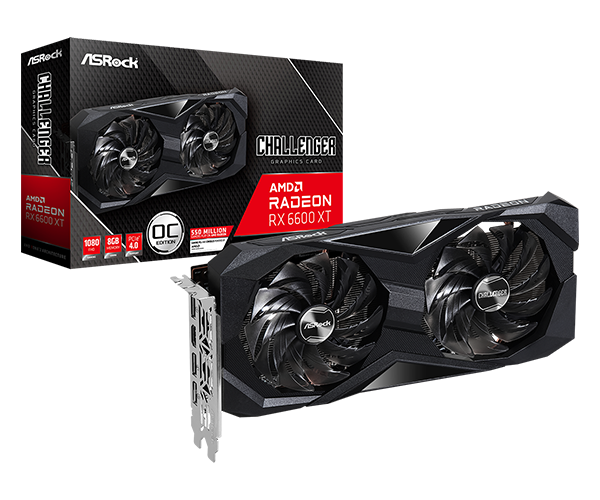X6600XT Radeon RX 6600 XT Challenger D 8GB OC Video Card R CLD 8GO