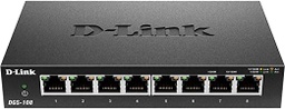DGS-108 8-Port Gigabit Desktop Switch (Metal Housing)