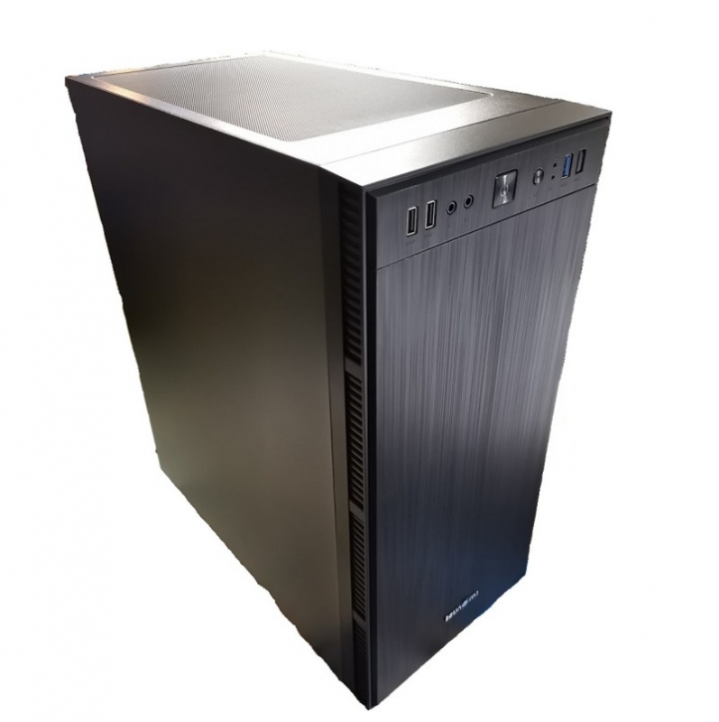 P343 Mid Tower Case/1 X USB3.0+2 X USB2.0/HD Audio/ Black with PSU