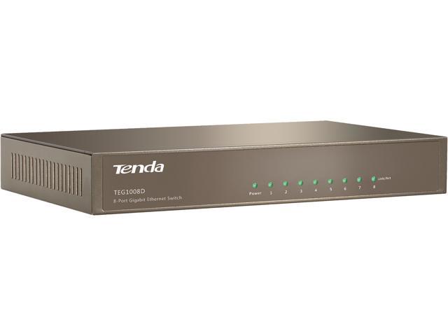 [TEG1008D] Tenda TEG1008D 8-Port Gigabit Business Desktop Switch Metal Case Lightning proof