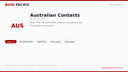 BOSS Pacific Contacts — Australian Address Standards
