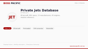 BOSS Pacific Private Jets Database