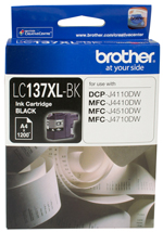COB-LC137XLBK Brother LC-137XLBK  Black Ink Cartridge- DCP-J4110DW/MFC-J4410DW/J4510DW/J4710DW - up to 1200 pages