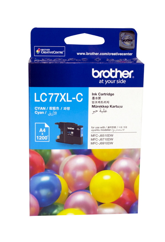 COB-LC77XLC Brother LC-77XLC Cyan Super High Yield Ink Cartridge- MFC-J6510DW/J6710DW/J6910DW/J5910DW - up to 1200 pages