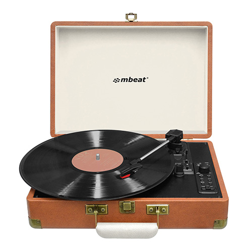[SPMB-MB-USBTR128] SPMB-MB-USBTR128 (LS) mbeat® Woodstock Retro Turntable Recorder with Bluetooth & USB Direct Recording - Built-in Dual Speakers, Aux-in-out, Bluetooth Speaker Function