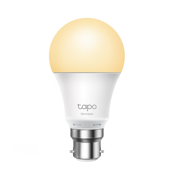 HETL-TCL510B TP-Link Tapo L510B Smart Light Bulb Bayonet Fitting Dimmable, No Hub Required, Voice Control, Schedule & Timer 2700K 8.7W 2.4 GHz 802.11b/g/n