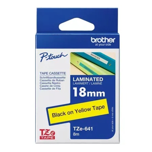 COB-TZE-641 Brother 18mm Black on Yellow TZE Tape