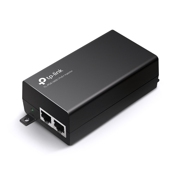 NWTL-POE160S TP-Link TL-POE160S Omada PoE+ Injector, 2 Gigabit Ports, 802.3af/at, Integrated Power Supply, Wall Mountable, Plug & Play