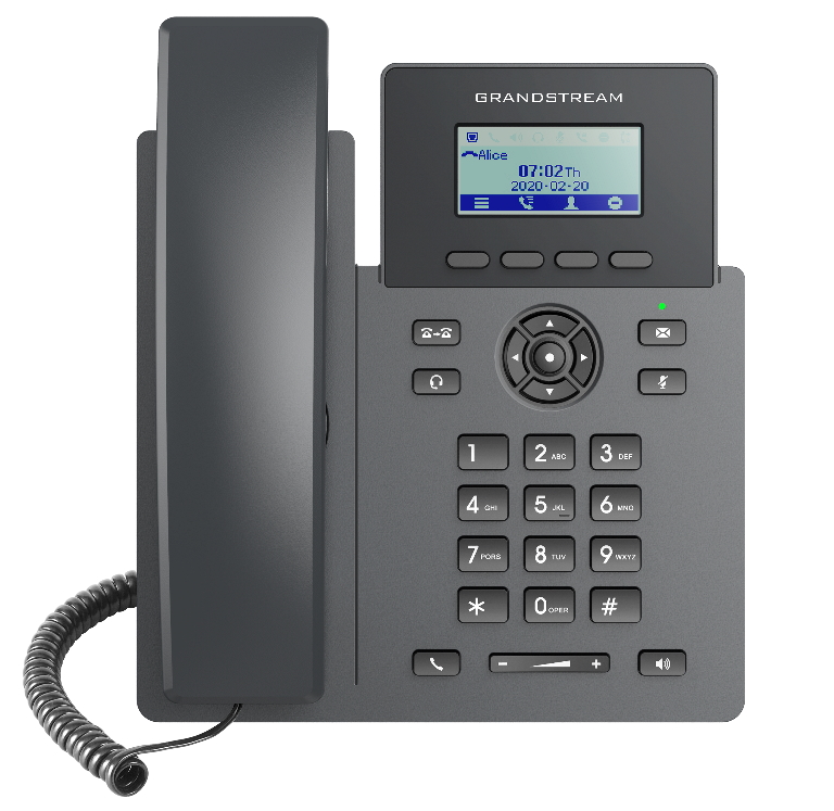 IPG-GRP2601P Grandstream GRP2601P Carrier Grade  2 Line IP Phone, 2 SIP Accounts, 2.2' LCD, 132x48 Screen, HD Audio, Powerable Via POE, 5 way Conference, 1Yr W