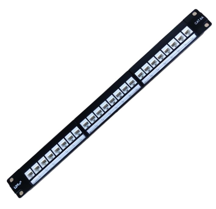 [RCLDR-ACC-PP-24-6A] RCLDR-ACC-PP-24-6A LDR 24 Port Cat6A UTP Patch Panel Rack Mount - 1U