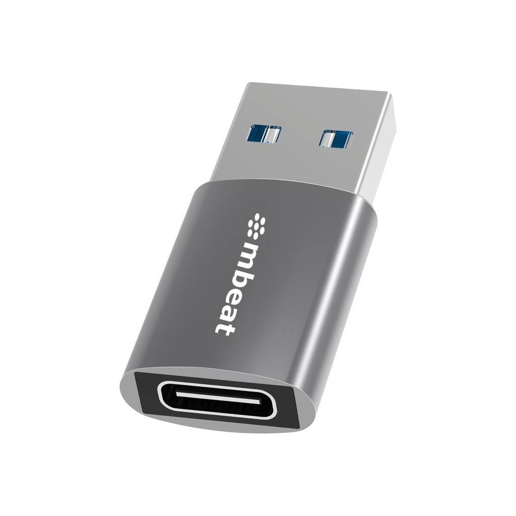 USMB-XAD-U3MCF mbeat® Elite USB 3.0 (Male) to USB-C (Female) Adapter -  Converts USB-C device to Any Computers, Laptops with USB-A port, USB 3.0 5Gbps - Space Grey