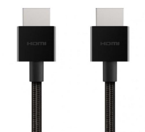 MPA-BK-HDMIC-BLK Belkin 8K Ultra High Speed HDMI 2.1 Braided Cable (2M) - Black (AV10176bt2M-BLK),8K @ 60Hz / 4K @ 120Hz / 4K HDR, 18Gbps bandwidth, 2 Years Warranty